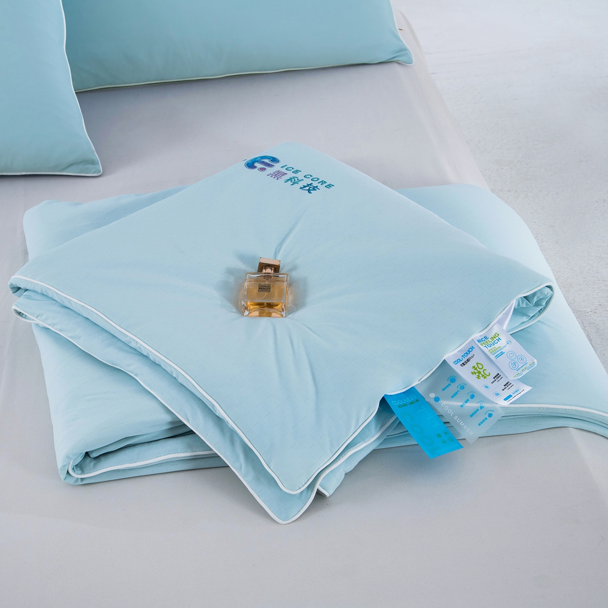 91家纺网 家纺一手货源 找家纺 芭伯妮 2026新款黑科技小冰被夏被空调被夏凉被 绿色