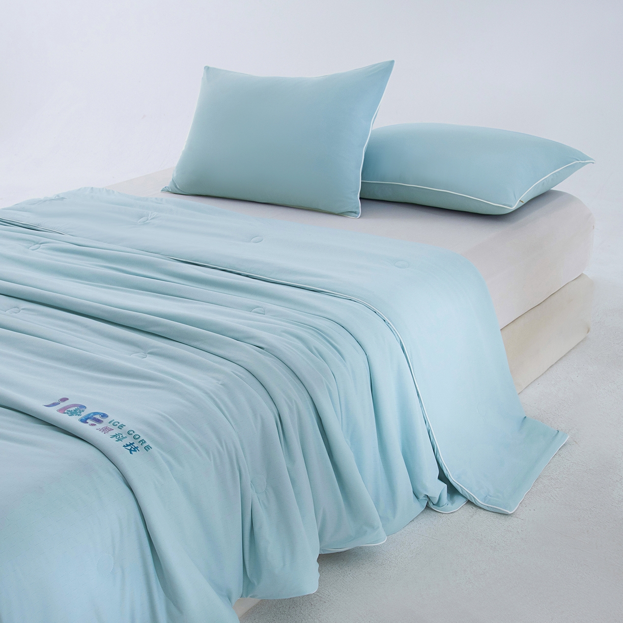 91家纺网 家纺一手货源 找家纺 芭伯妮 2026新款黑科技小冰被夏被空调被夏凉被 绿色