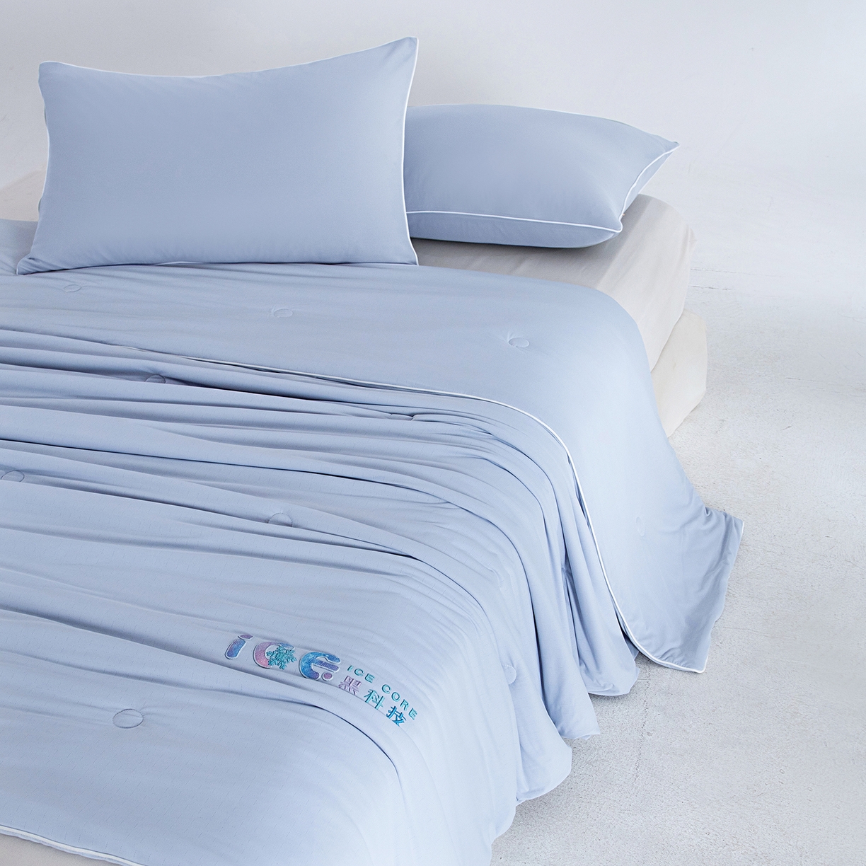 91家纺网 家纺一手货源 找家纺 芭伯妮 2026新款黑科技小冰被夏被空调被夏凉被 灰色