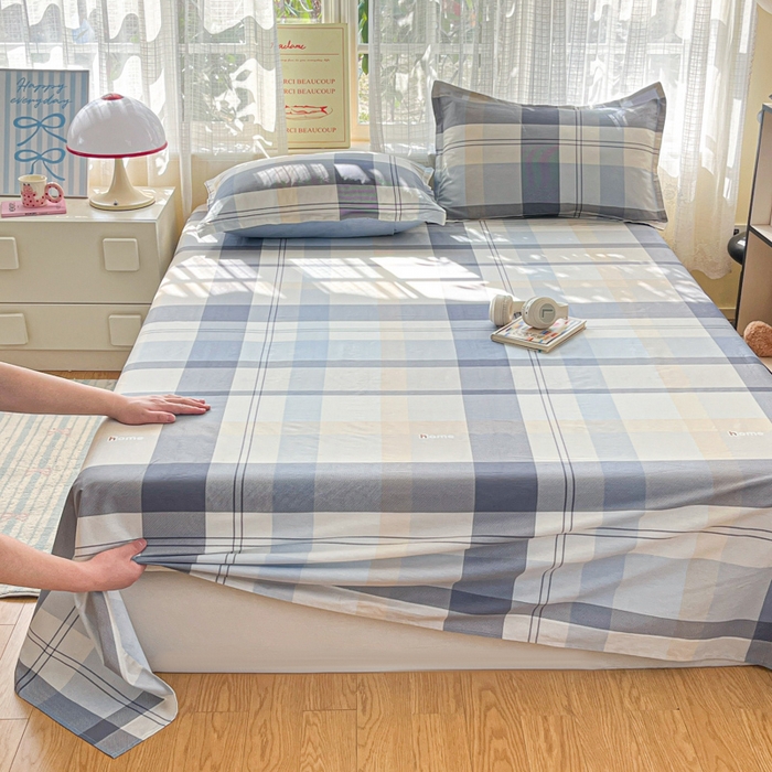 91家纺网 家纺一手货源 找家纺 好亿来家纺 2026新款全棉纯棉印花小清新床单单件床单单品单床单 浪漫定义