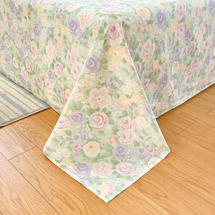 91家纺网 家纺一手货源 找家纺 好亿来家纺 2026新款全棉纯棉印花小清新床单单件床单单品单床单 梦幻花楹