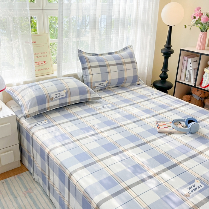 91家纺网 家纺一手货源 找家纺 好亿来家纺 2026新款全棉纯棉印花小清新床单单件床单单品单床单 绅士品格-兰