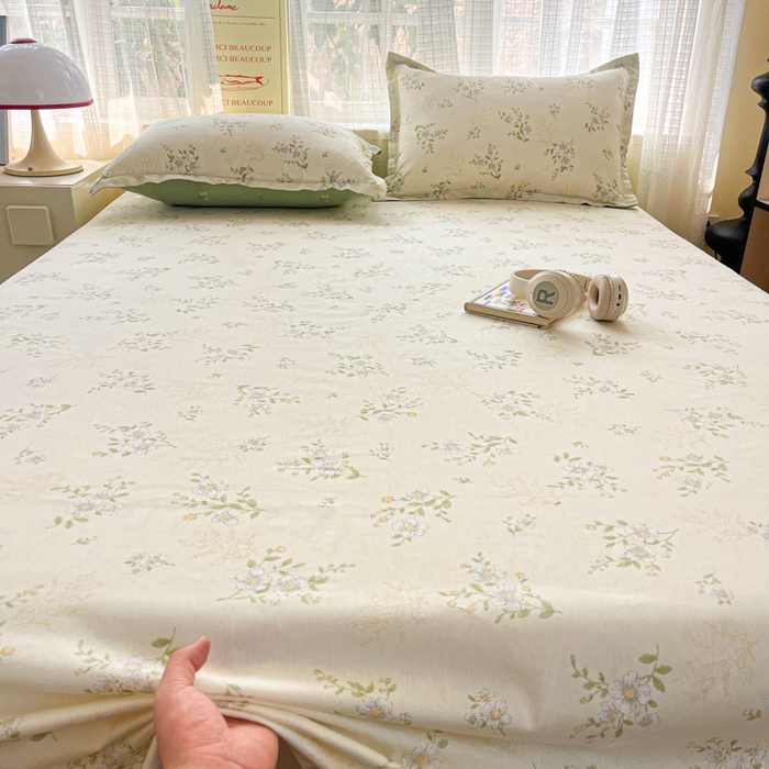 91家纺网 家纺一手货源 找家纺 好亿来家纺 2026新款全棉纯棉印花小清新床单单件床单单品单床单 夏日铃兰-米