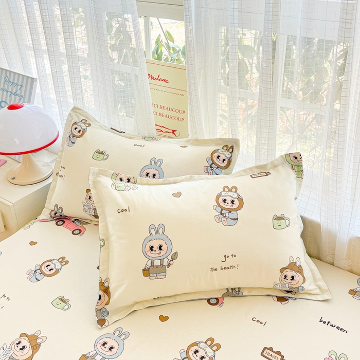 91家纺网 家纺一手货源 找家纺 好亿来家纺 2026新款全棉纯棉印花小清新床单单件床单单品单床单 休闲布布