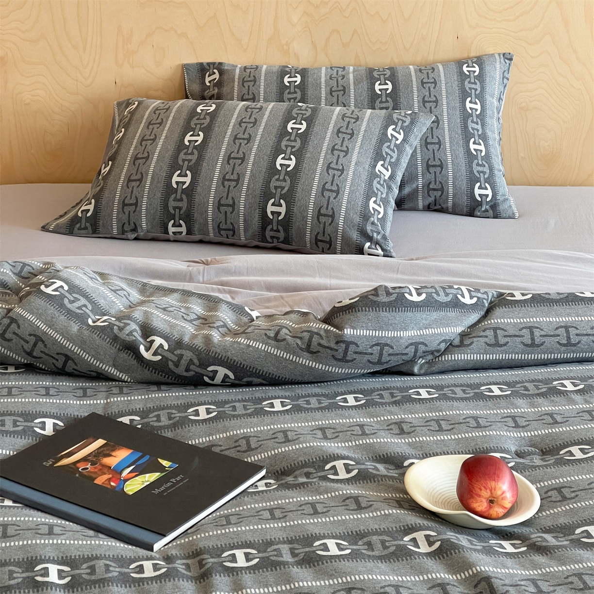 91家纺网 家纺一手货源 找家纺 傲蕾良品 2026新款【自由组合】色织云柔控温被夏被（四件套） 高奢锁链