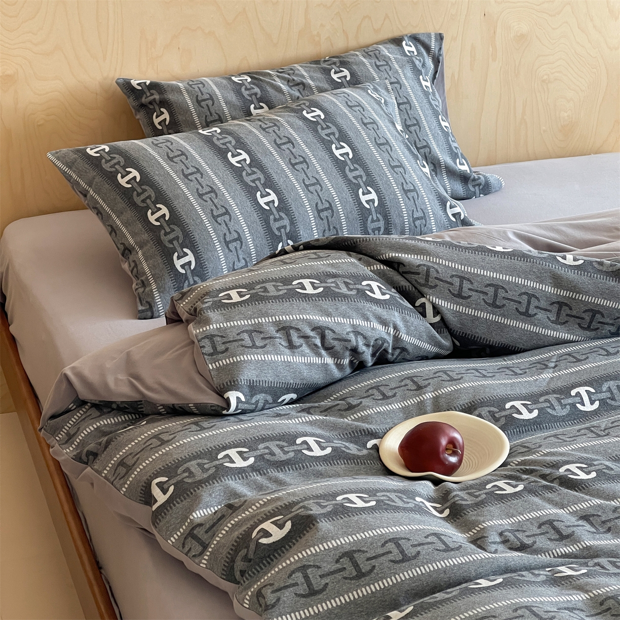 91家纺网 家纺一手货源 找家纺 傲蕾良品 2026新款【自由组合】色织云柔控温被夏被（四件套） 高奢锁链