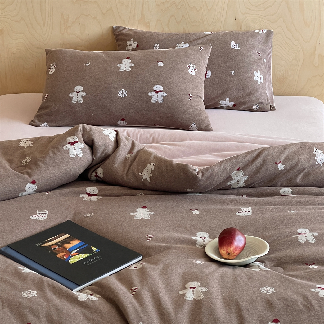 91家纺网 家纺一手货源 找家纺 傲蕾良品 2026新款【自由组合】色织云柔控温被夏被（四件套） 姜饼物语