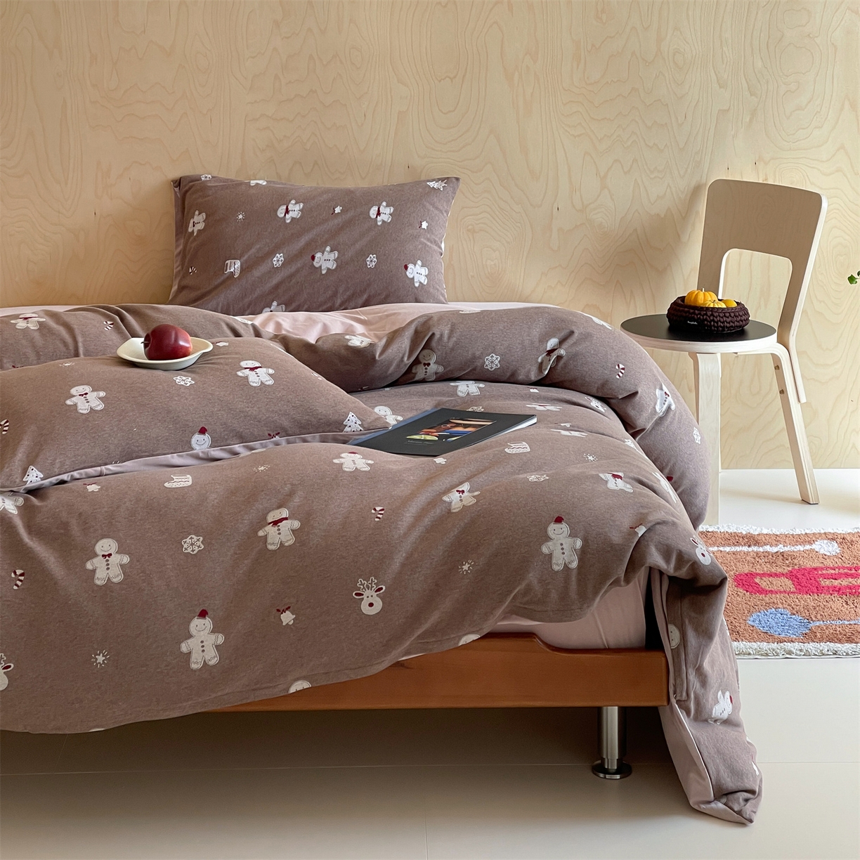 91家纺网 家纺一手货源 找家纺 傲蕾良品 2026新款【自由组合】色织云柔控温被夏被（四件套） 姜饼物语