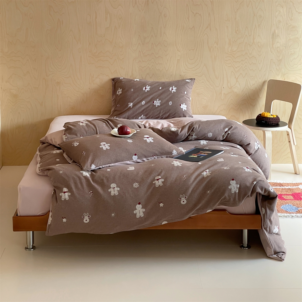 91家纺网 家纺一手货源 找家纺 傲蕾良品 2026新款【自由组合】色织云柔控温被夏被（四件套） 姜饼物语