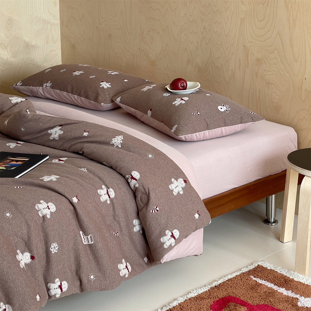 91家纺网 家纺一手货源 找家纺 傲蕾良品 2026新款【自由组合】色织云柔控温被夏被（四件套） 姜饼物语