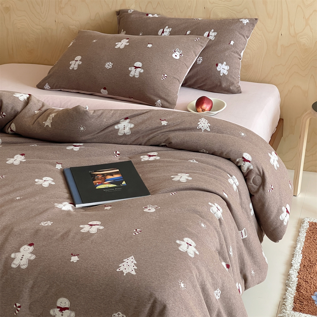 91家纺网 家纺一手货源 找家纺 傲蕾良品 2026新款【自由组合】色织云柔控温被夏被（四件套） 姜饼物语