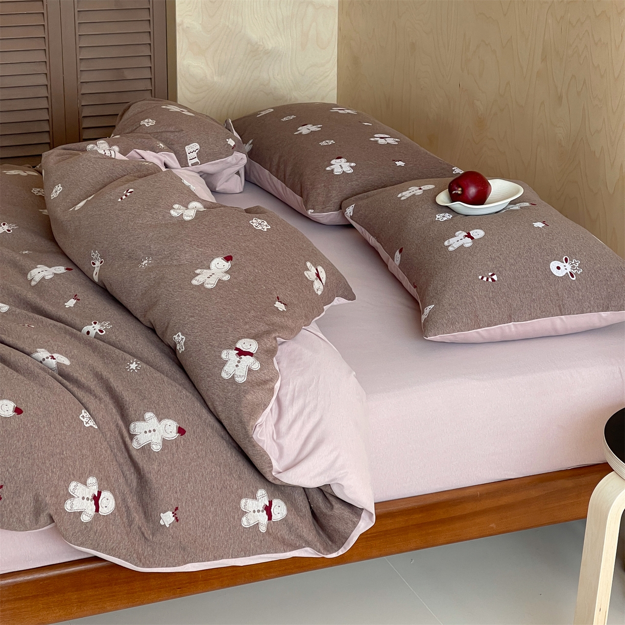 91家纺网 家纺一手货源 找家纺 傲蕾良品 2026新款【自由组合】色织云柔控温被夏被（四件套） 姜饼物语