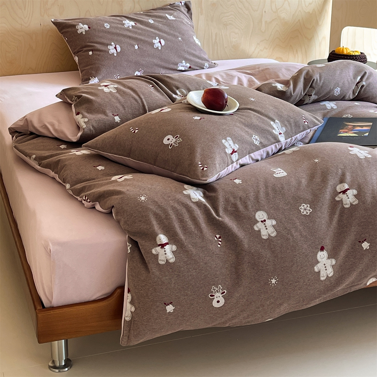 91家纺网 家纺一手货源 找家纺 傲蕾良品 2026新款【自由组合】色织云柔控温被夏被（四件套） 姜饼物语