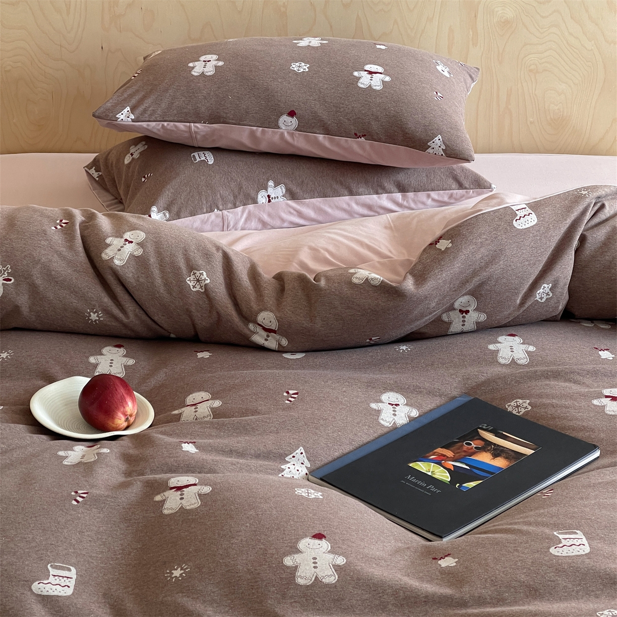 91家纺网 家纺一手货源 找家纺 傲蕾良品 2026新款【自由组合】色织云柔控温被夏被（四件套） 姜饼物语