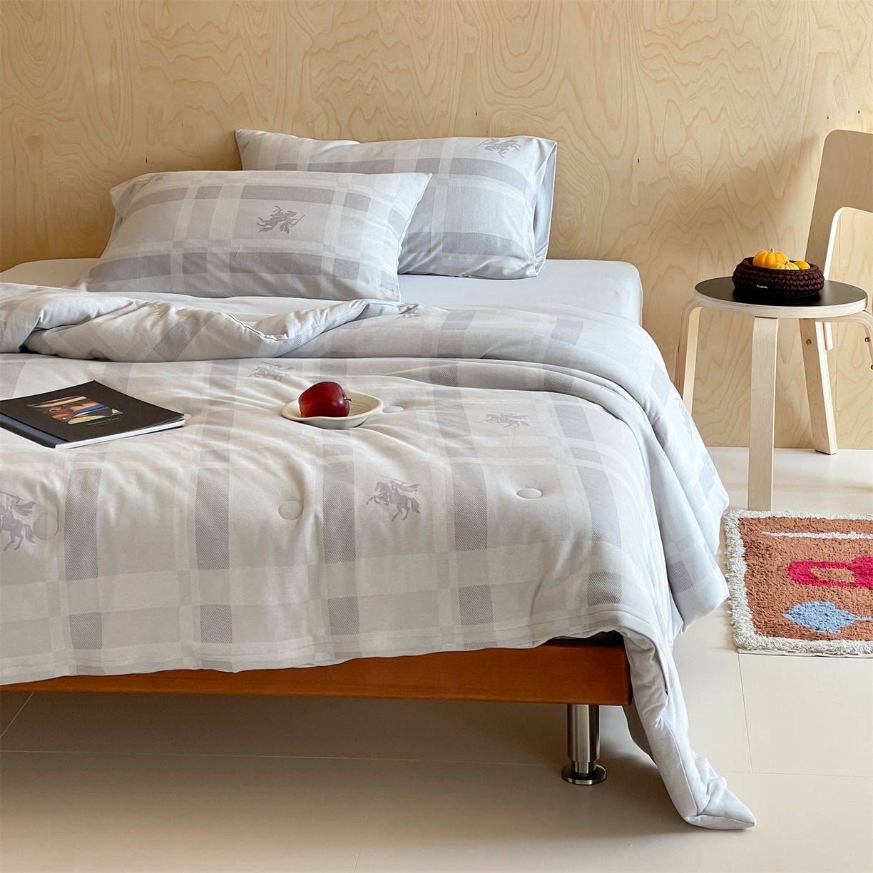 91家纺网 家纺一手货源 找家纺 傲蕾良品 2026新款【自由组合】色织云柔控温被夏被（四件套） 圣殿骑士