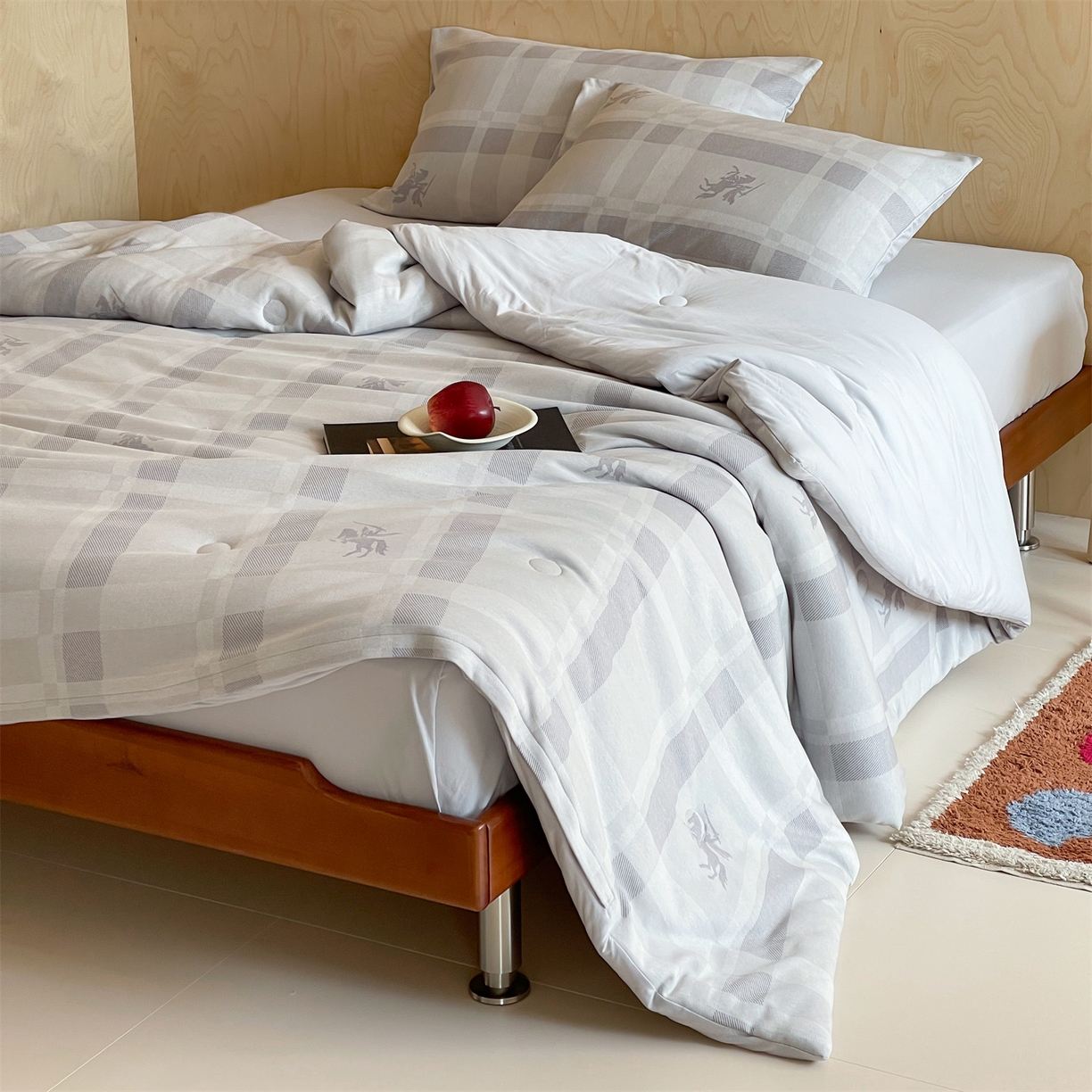 91家纺网 家纺一手货源 找家纺 傲蕾良品 2026新款【自由组合】色织云柔控温被夏被（四件套） 圣殿骑士