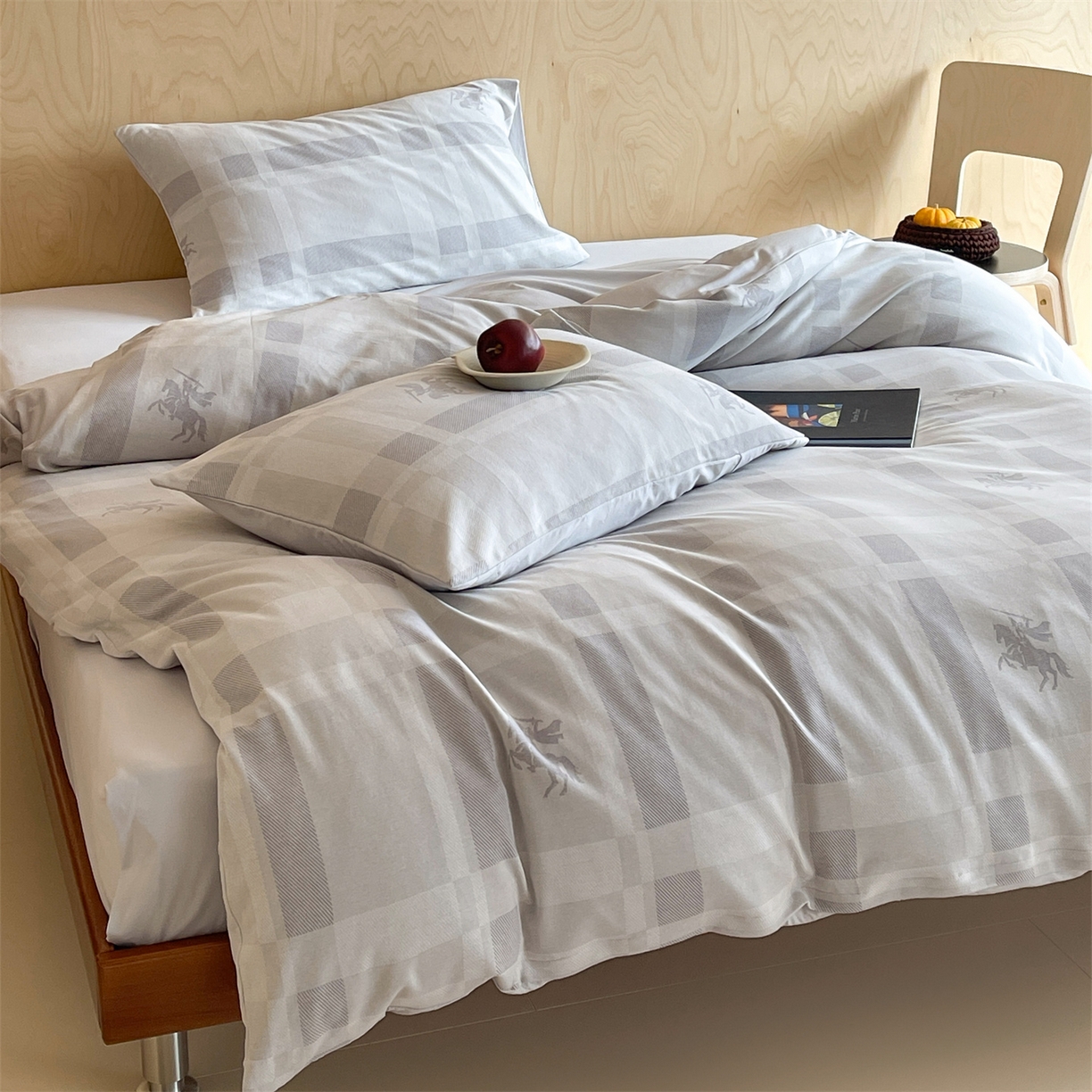 91家纺网 家纺一手货源 找家纺 傲蕾良品 2026新款【自由组合】色织云柔控温被夏被（四件套） 圣殿骑士