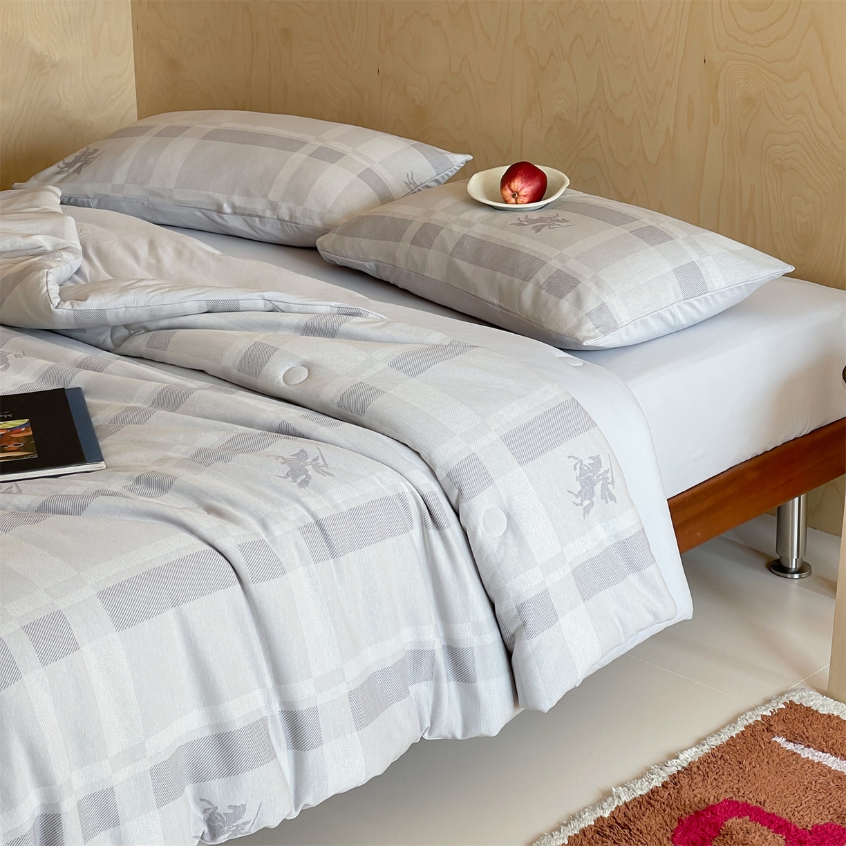 91家纺网 家纺一手货源 找家纺 傲蕾良品 2026新款【自由组合】色织云柔控温被夏被（四件套） 圣殿骑士