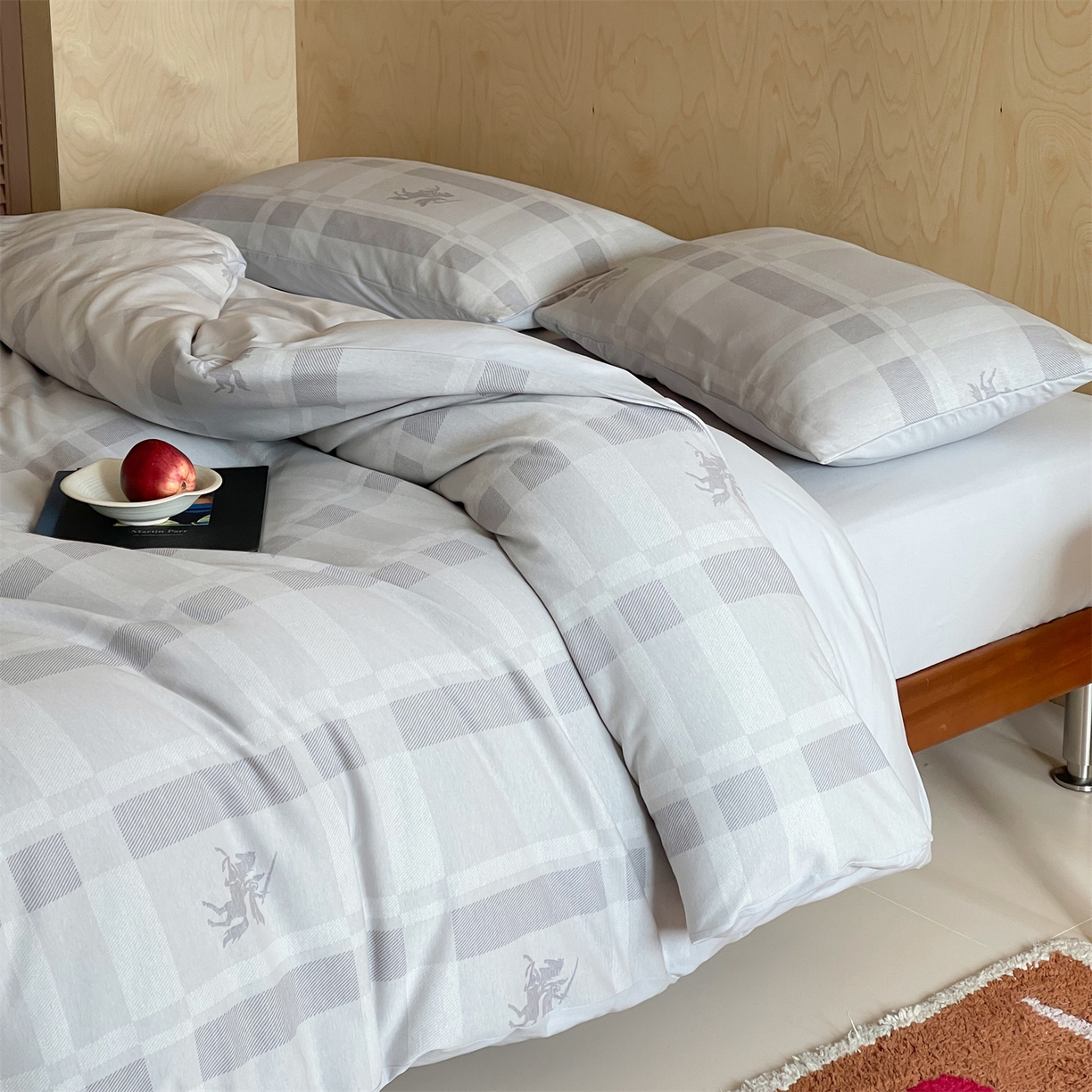 91家纺网 家纺一手货源 找家纺 傲蕾良品 2026新款【自由组合】色织云柔控温被夏被（四件套） 圣殿骑士