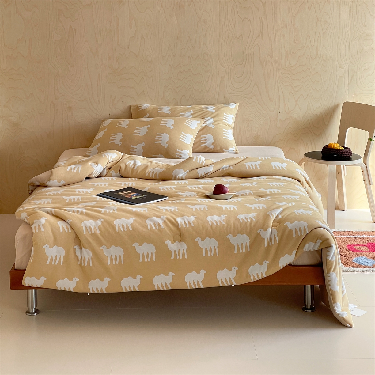 傲蕾良品 2026新款【自由组合】色织云柔控温被夏被（四件套） 小姜驼