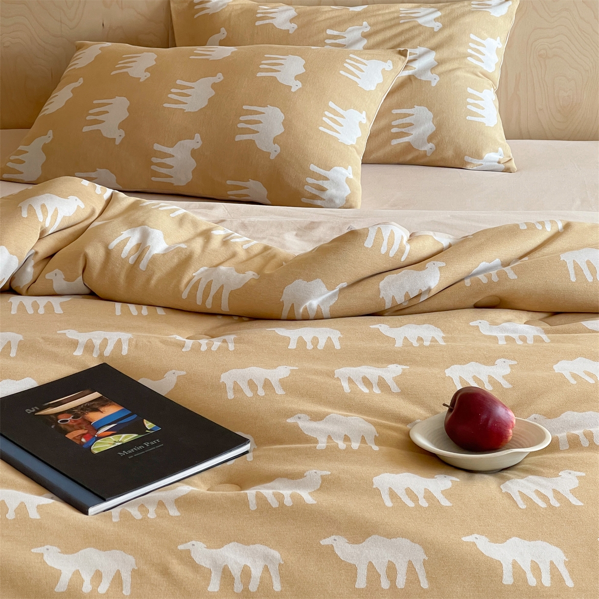 91家纺网 家纺一手货源 找家纺 傲蕾良品 2026新款【自由组合】色织云柔控温被夏被（四件套） 小姜驼