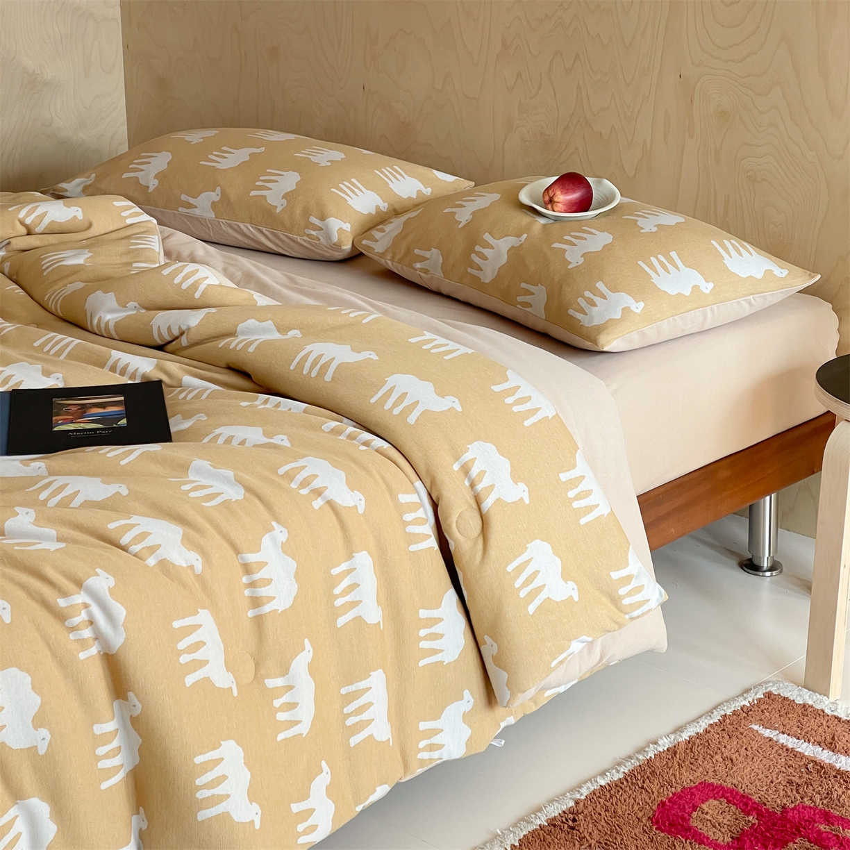 91家纺网 家纺一手货源 找家纺 傲蕾良品 2026新款【自由组合】色织云柔控温被夏被（四件套） 小姜驼