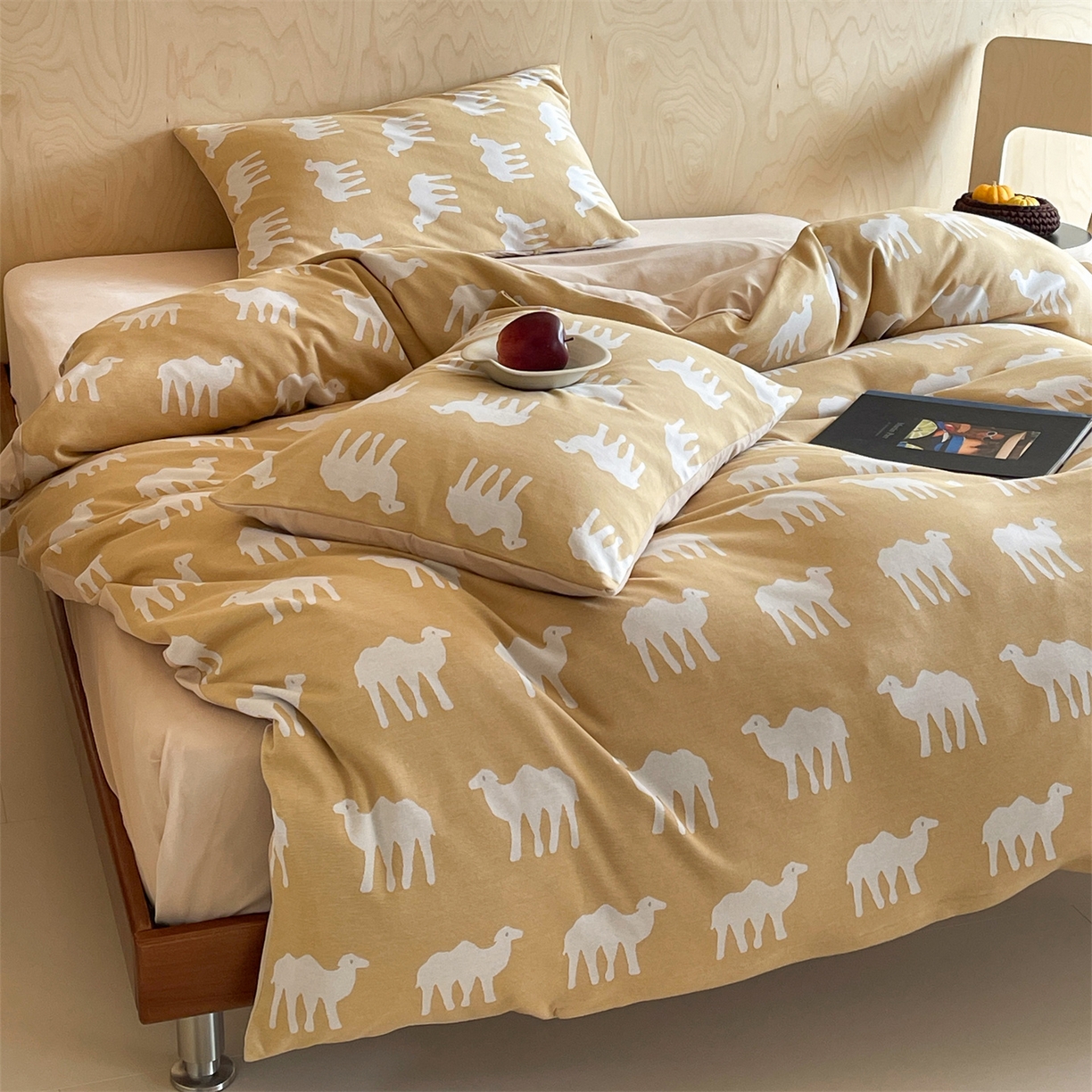 91家纺网 家纺一手货源 找家纺 傲蕾良品 2026新款【自由组合】色织云柔控温被夏被（四件套） 小姜驼