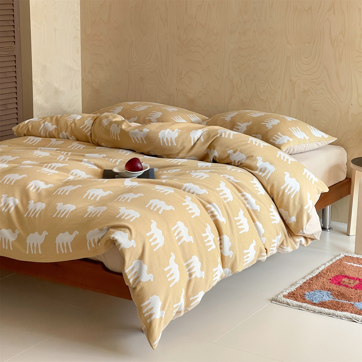 91家纺网 家纺一手货源 找家纺 傲蕾良品 2026新款【自由组合】色织云柔控温被夏被（四件套） 小姜驼