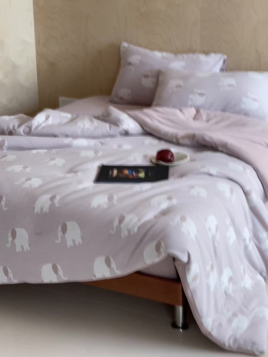 91家纺网 家纺一手货源 找家纺 傲蕾良品 2026新款【自由组合】色织云柔控温被夏被（四件套） 糯糯粉象