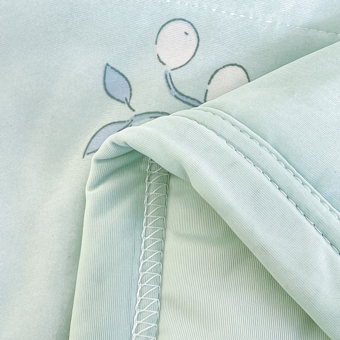 91家纺网 家纺一手货源 找家纺 悦织湾家纺 冰丝冰激凌夏被2026新款凉感丝冻冻印花冰淇淋绗绣包边夏凉被轻奢空调被     小花-绿