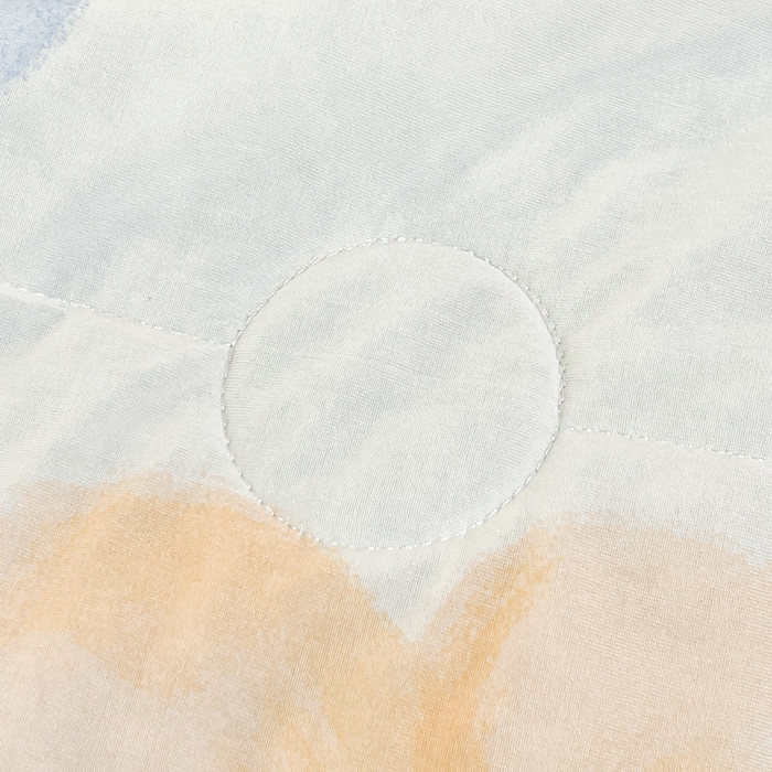 91家纺网 家纺一手货源 找家纺 悦织湾家纺 冰丝冰激凌夏被2026新款凉感丝冻冻印花冰淇淋绗绣包边夏凉被轻奢空调被     绚丽花开