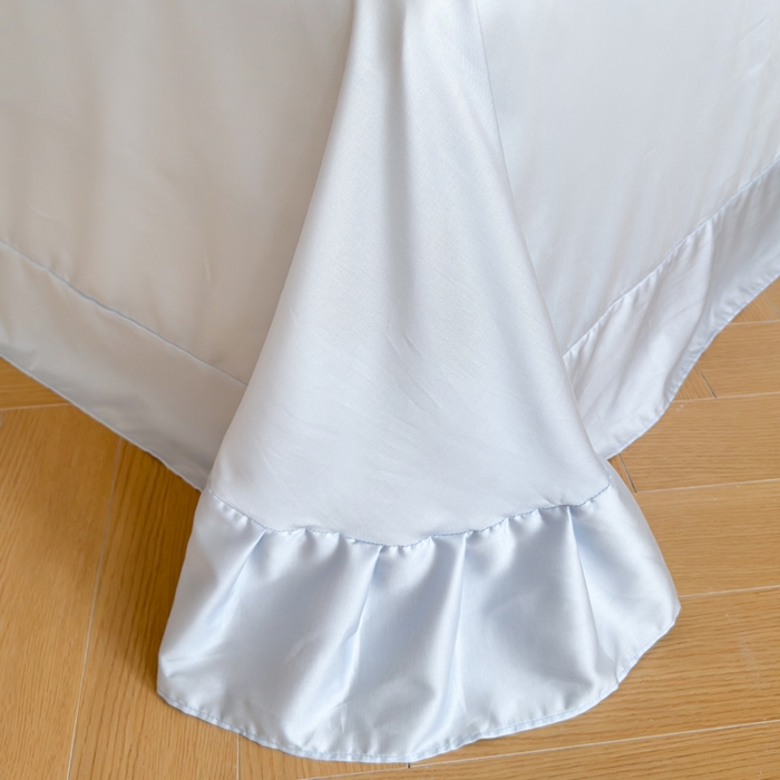 91家纺网 家纺一手货源 找家纺 爱家（原缔乐家纺） 2026新款轻奢法式天丝夏被四件套 花雾织梦-天空兰