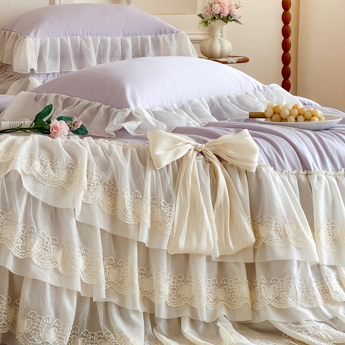 91家纺网 家纺一手货源 找家纺 爱家（原缔乐家纺） 2026新款轻奢法式天丝夏被四件套 洛可可之梦-梦幻紫