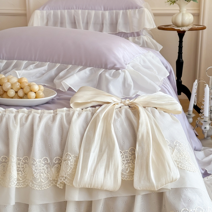 91家纺网 家纺一手货源 找家纺 爱家（原缔乐家纺） 2026新款轻奢法式天丝夏被四件套 洛可可之梦-梦幻紫