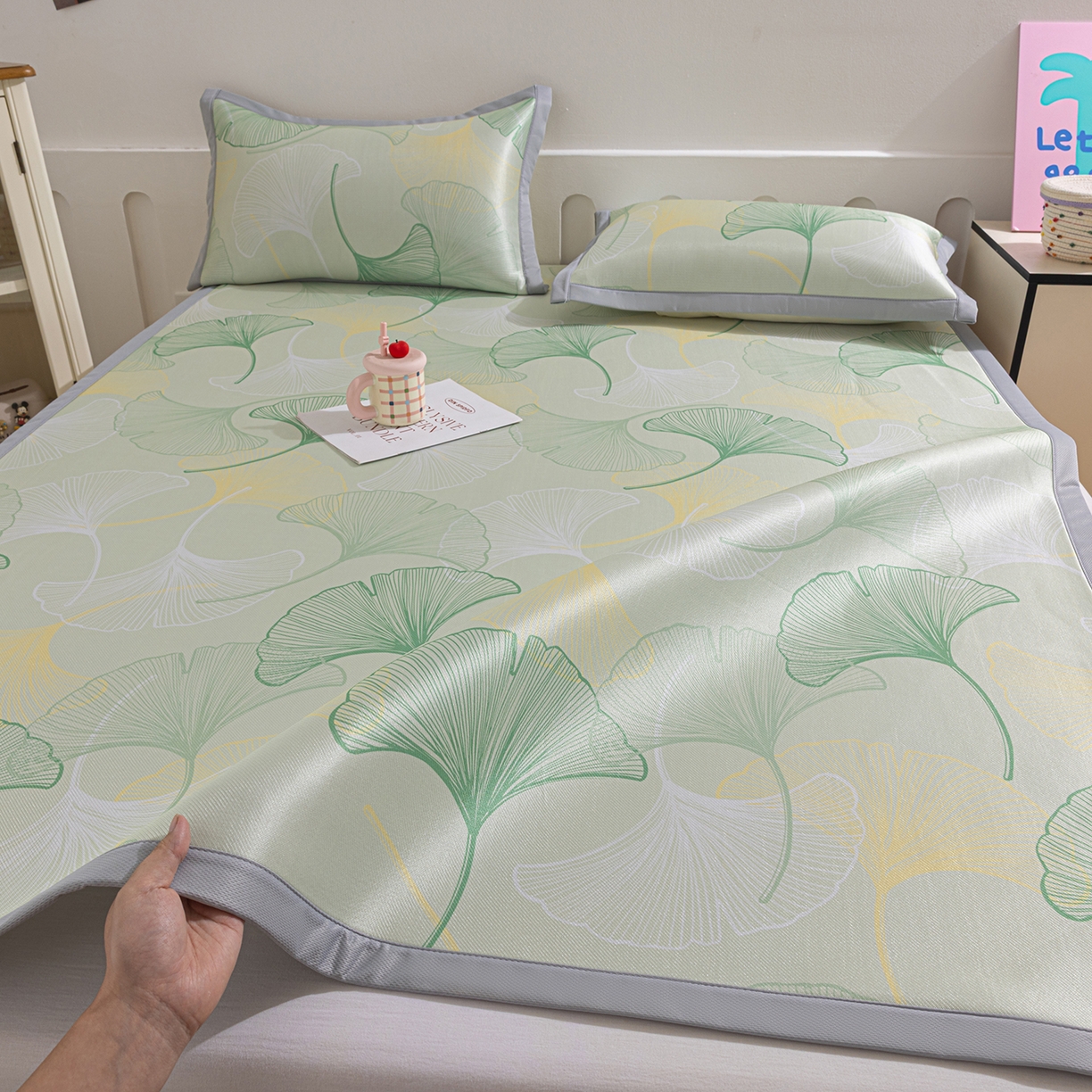 91家纺网 家纺一手货源 找家纺 （总）小萌虎 2026新款碳光冰丝席平铺款床席款