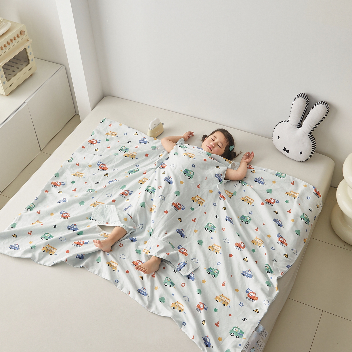 91家纺网 家纺一手货源 找家纺 荷马之梦 2026新款全棉纱布印花小版盖毯山茶蚕丝儿童拥抱防踢夏被-拥抱森林 滴滴汽车