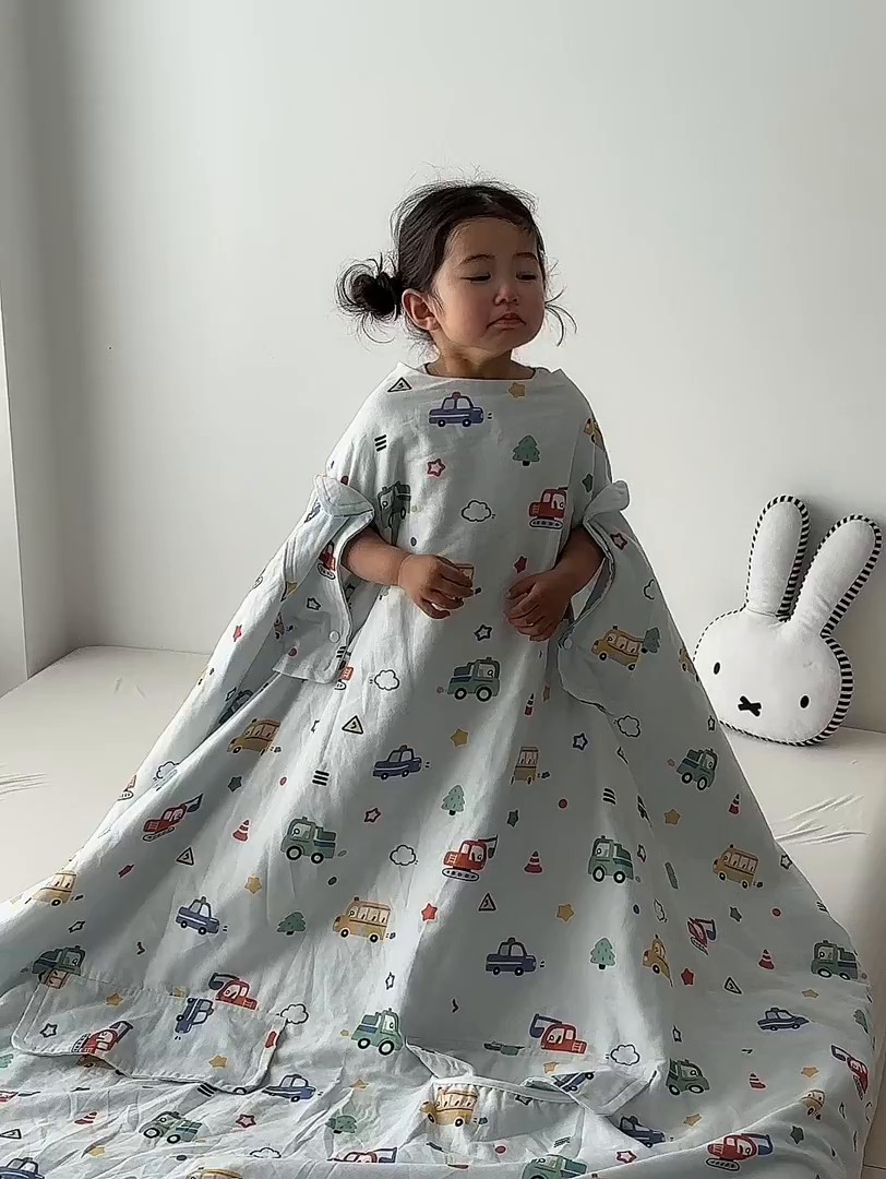 91家纺网 家纺一手货源 找家纺 荷马之梦 2026新款全棉纱布印花小版盖毯山茶蚕丝儿童拥抱防踢夏被-拥抱森林 滴滴汽车