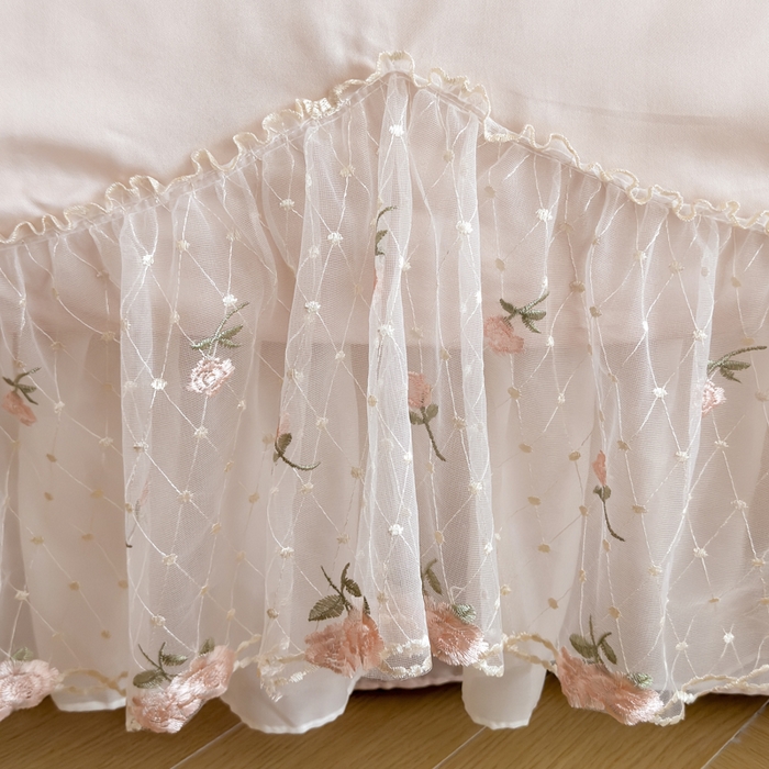 91家纺网 家纺一手货源 找家纺 爱家（原缔乐家纺） 2026新款轻奢法式天丝夏被四件套 逸然-公主粉