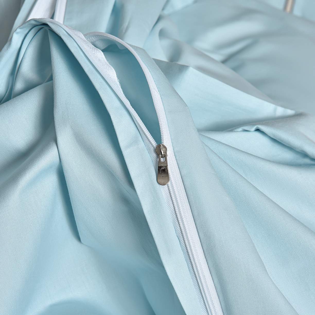 91家纺网 家纺一手货源 找家纺 湘雪家居 2026新款长绒棉高支高密纯棉刺绣四件套-幕镜款 幕镜-松石绿