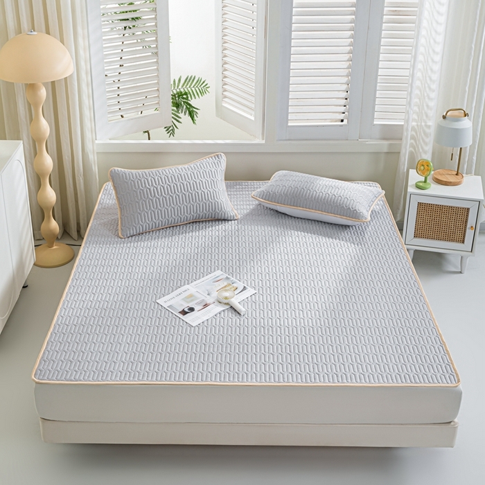 91家纺网 家纺一手货源 找家纺 （总）美丽折家纺 2026新款凉感丝乳胶凉席款 乳胶凉席三件套