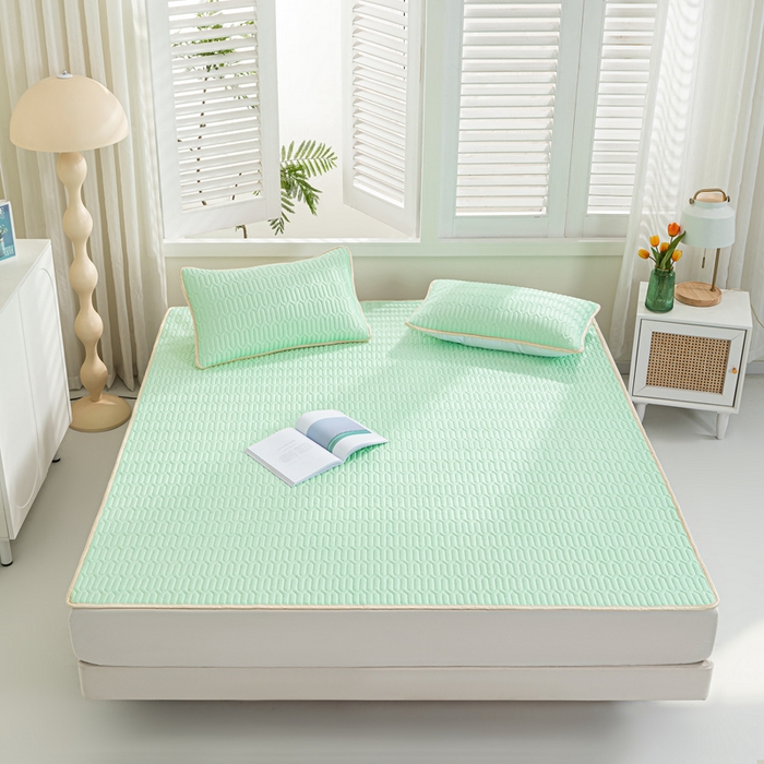 91家纺网 家纺一手货源 找家纺 （总）美丽折家纺 2026新款凉感丝乳胶凉席款 乳胶凉席三件套