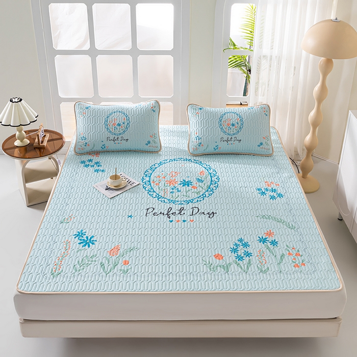 91家纺网 家纺一手货源 找家纺 （总）美丽折家纺 2026新款凉感丝乳胶凉席款 乳胶凉席三件套