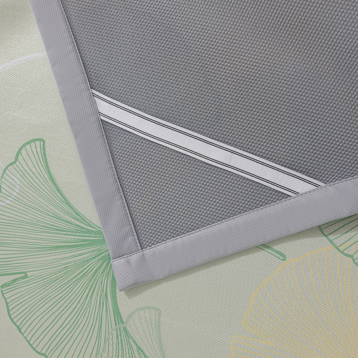 91家纺网 家纺一手货源 找家纺 小萌虎 2026新款碳光冰丝席平铺款床席款 银杏叶