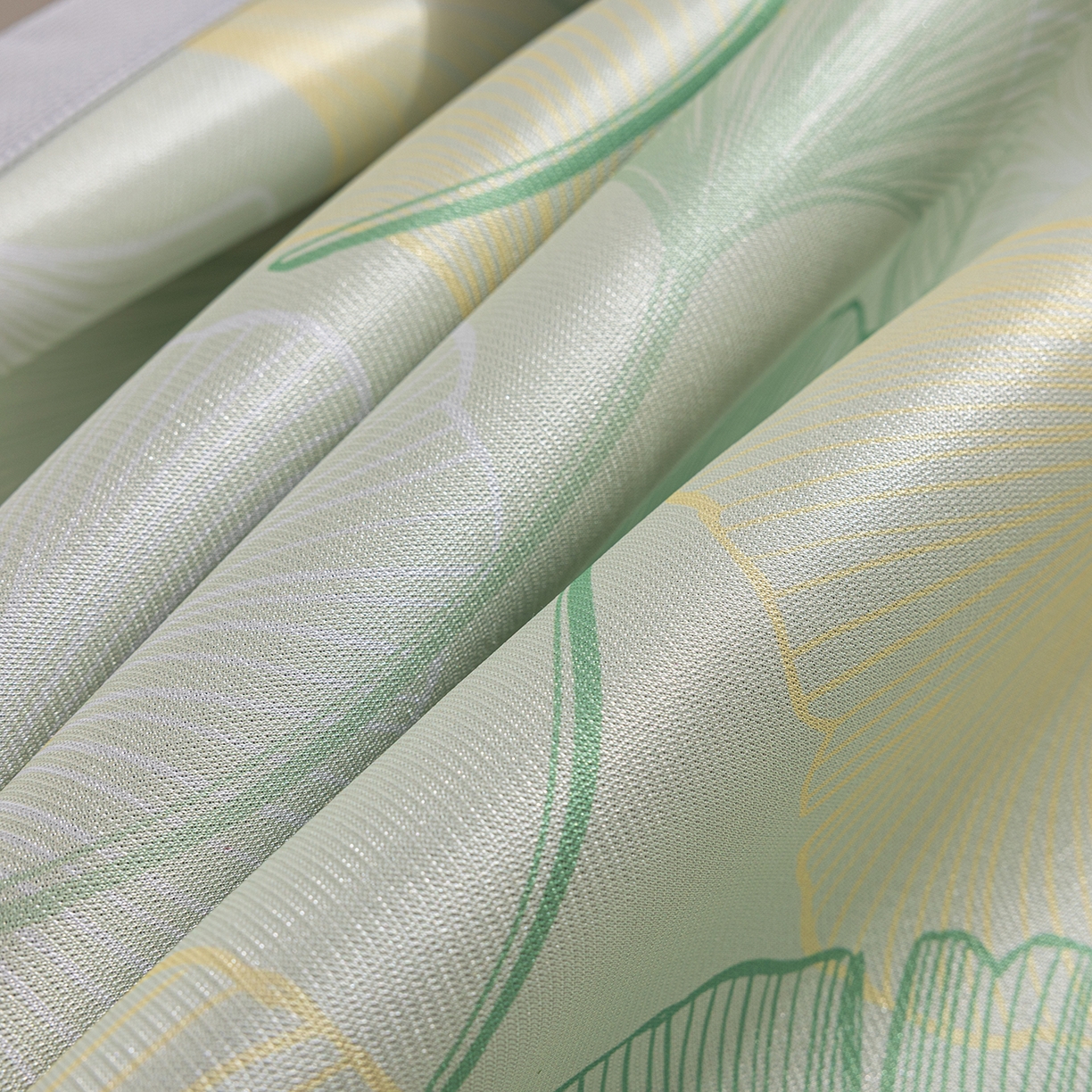 91家纺网 家纺一手货源 找家纺 小萌虎 2026新款碳光冰丝席平铺款床席款 银杏叶