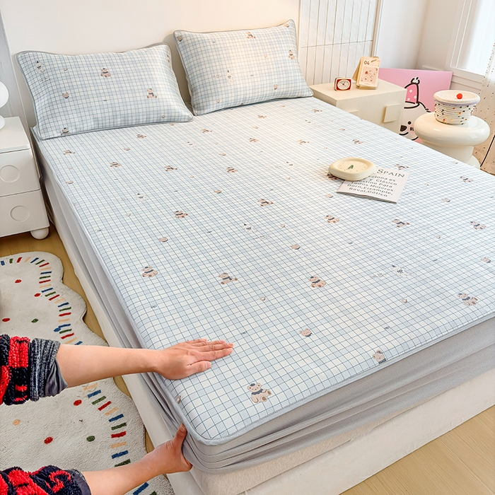 91家纺网 家纺一手货源 找家纺 （总）小萌虎 2026新款碳光冰丝凉席床笠款拍法一