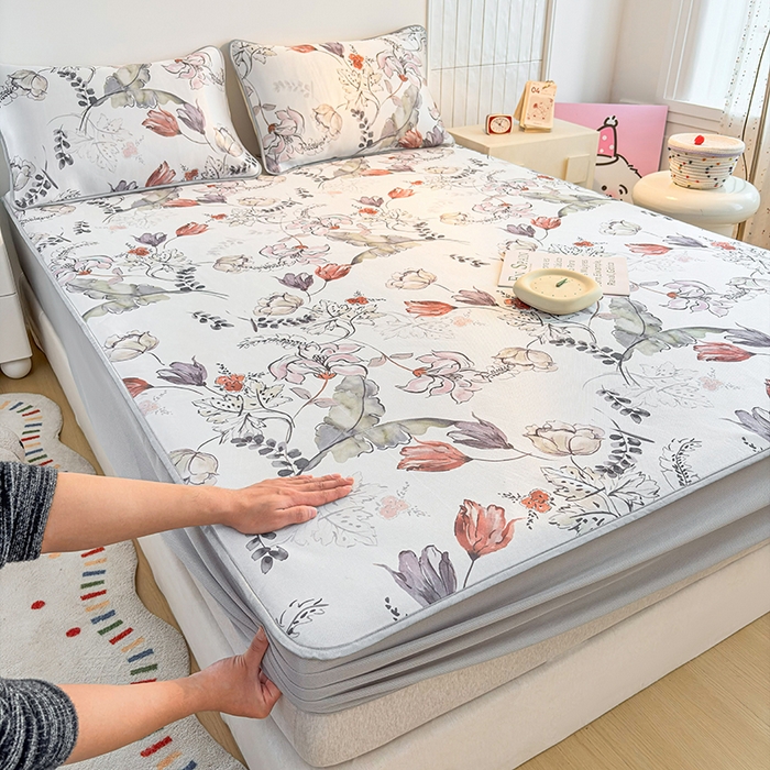 91家纺网 家纺一手货源 找家纺 （总）小萌虎 2026新款碳光冰丝凉席床笠款拍法一