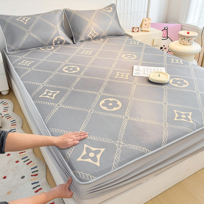 91家纺网 家纺一手货源 找家纺 （总）小萌虎 2026新款碳光冰丝凉席床笠款拍法一