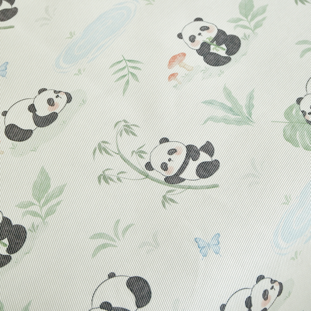 91家纺网 家纺一手货源 找家纺 荷马之梦 2026新款凉席系列-A类母婴原创卡通数码印花儿童冰丝凉席 萌趣熊猫