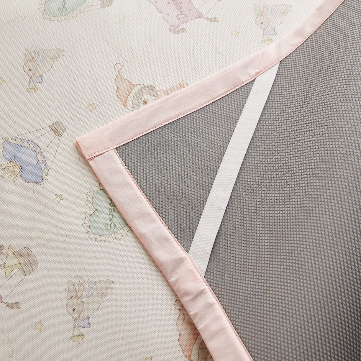 91家纺网 家纺一手货源 找家纺 荷马之梦 2026新款凉席系列-A类母婴原创卡通数码印花儿童冰丝凉席 甜屿绮梦