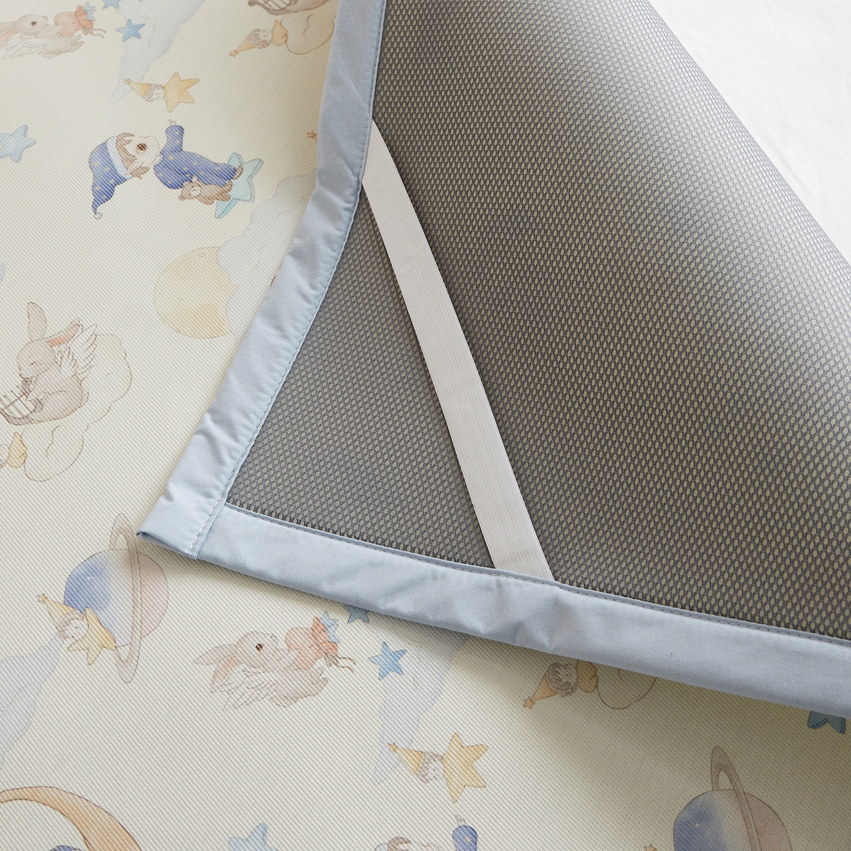 91家纺网 家纺一手货源 找家纺 荷马之梦 2026新款凉席系列-A类母婴原创卡通数码印花儿童冰丝凉席 星空游记